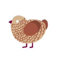 Caramel Macchiato, a beige and russet chicken with a lace pattern