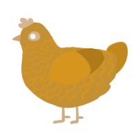 Dijon, a gold and ochre chicken with a lace pattern