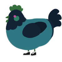 charon, a sea and tumblr chicken with a head pattern