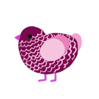 (unnamed), a wine and pink chicken with a lace pattern