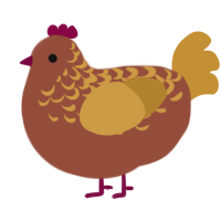 (unnamed), a russet and gold chicken with a half-lace pattern