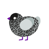 (unnamed), a sable and silver chicken with a double-lace pattern