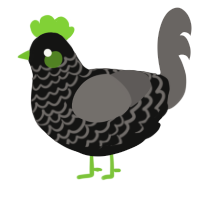 Monster Energy, a black and grey chicken with a lace pattern