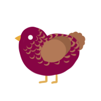 (unnamed), a maroon and brown chicken with a half-lace pattern