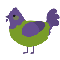 (unnamed), a chartreuse and overcast chicken with a head pattern