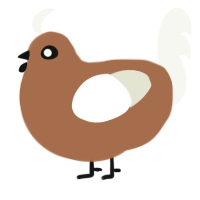 (unnamed), a brown and white chicken