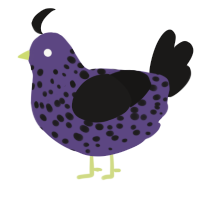 江澄, a overcast and sable chicken with a speckle pattern