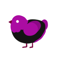 (unnamed), a black and plum chicken with a head pattern