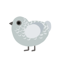 A Place To Bleed Out, a silver and mist chicken with a half-lace pattern