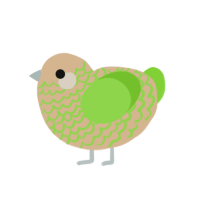 (unnamed), a beige and grass chicken with a lace pattern