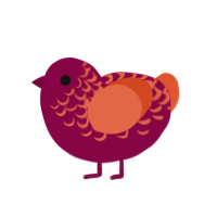 (unnamed), a maroon and vermilion chicken with a half-lace pattern