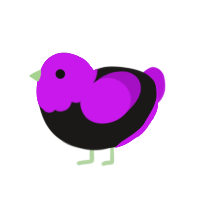 (unnamed), a sable and amethyst chicken with a head pattern