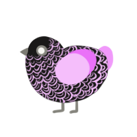 17, a sable and lavender chicken with a double-lace pattern