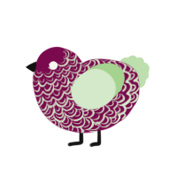 Alnilam, a wine and gluppy chicken with a double-lace pattern