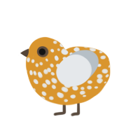 (unnamed), a orange and mist chicken with a speckle pattern