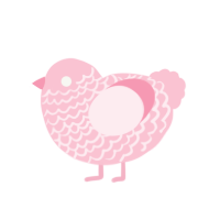 rosie, a rose chicken with a bar pattern