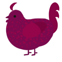 παπαρούνα, a wine and maroon chicken with a speckle pattern