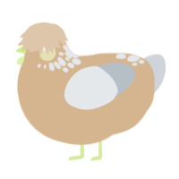 (unnamed), a beige and mist chicken with a neck-speckle pattern