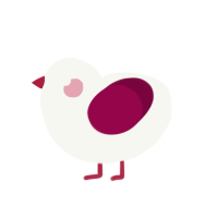 (unnamed), a white and maroon chicken