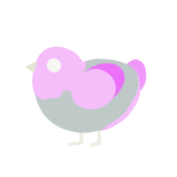 (unnamed), a silver and lavender chicken with a head pattern