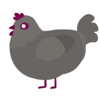 (unnamed), a grey chicken with a head pattern