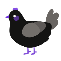 (unnamed), a black and grey chicken