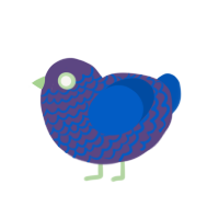 eggxiled traitor 01, a overcast and ultramarine chicken with a lace pattern