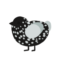 (unnamed), a sable and silver chicken with a speckle pattern