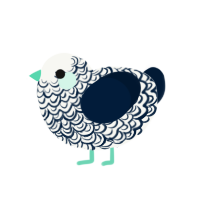 (unnamed), a white and tumblr chicken with a double-lace pattern