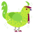 Area 51, a lime and grass chicken with a speckle pattern