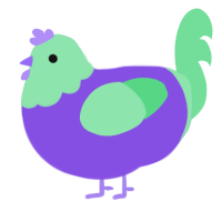 (unnamed), a blurple and spring chicken with a head pattern