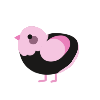 (unnamed), a sable and pink chicken with a head pattern