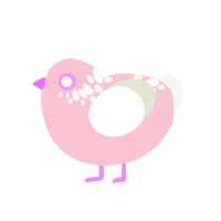 (unnamed), a rose and white chicken with a neck-speckle pattern