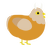 Chubs, a orange and beige chicken with a head pattern