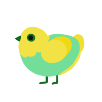 Detergent, a spring and yellow chicken with a head pattern