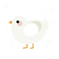 acorn, a white chicken