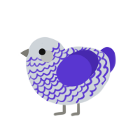 (unnamed), a mist and indigo chicken with a lace pattern