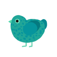 (unnamed), a turquoise and teal chicken with a speckle pattern