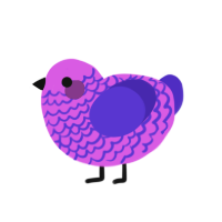 (unnamed), a orchid and indigo chicken with a lace pattern