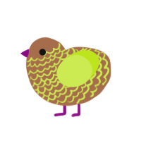 (unnamed), a brown and lime chicken with a lace pattern