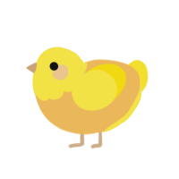 Nilla, a honey and yellow chicken with a head pattern