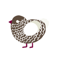 (unnamed), a bark and white chicken with a lace pattern