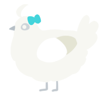 Eichi, a white chicken