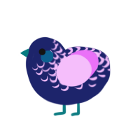 (unnamed), a navy and lavender chicken with a half-lace pattern