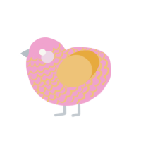 (unnamed), a pink and honey chicken with a lace pattern