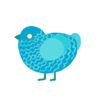 (unnamed), a cerulean and aqua chicken with a lace pattern