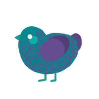 lineage curse g2, a teal and overcast chicken with a double-lace pattern