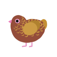 Cheesedog Clone, a russet and gold chicken with a half-lace pattern