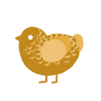 Wheat, a ochre and honey chicken with a half-lace pattern