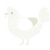 A white chicken with a half-lace pattern